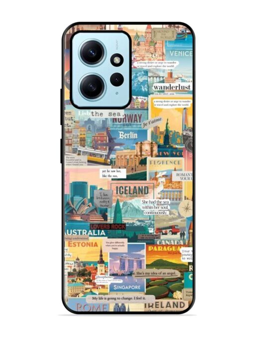 Travel Inspiration Collage Glossy Metal Phone Cover for Xiaomi Redmi Note 12 (4G)