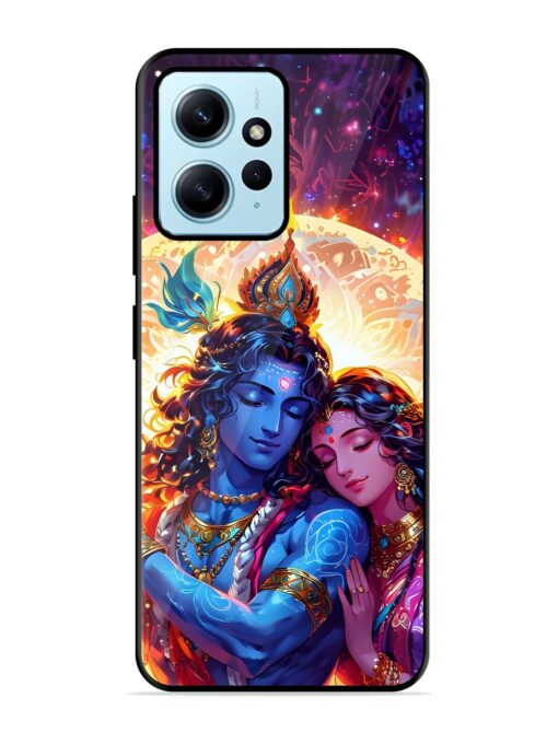 Radha Krishna Art Glossy Metal Phone Cover for Xiaomi Redmi Note 12 (4G)