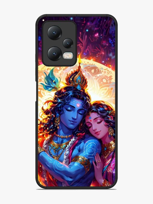 Radha Krishna Art Glossy Metal Phone Cover for Xiaomi Redmi Note 12 (5G)