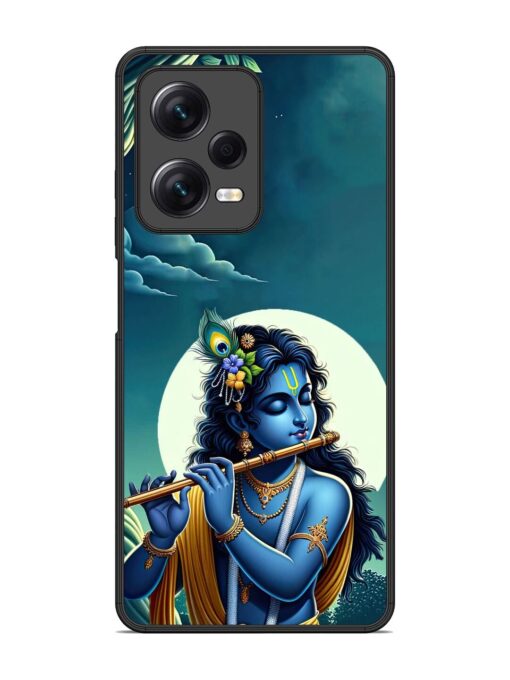 Krishna's Divine Flute Glossy Metal Phone Cover for Xiaomi Redmi Note 12 Pro (5G)