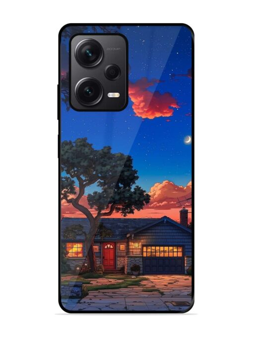 Serene Suburban Twilight Glossy Metal Phone Cover for Xiaomi Redmi Note 12 Pro Plus (5G) Zapvi