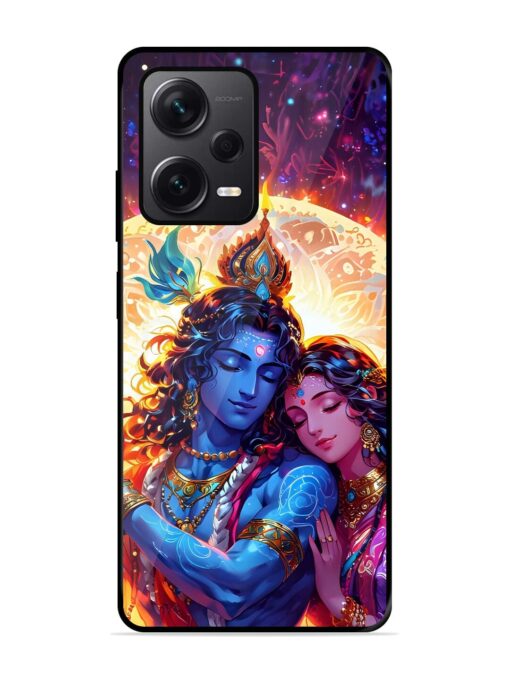 Radha Krishna Art Glossy Metal Phone Cover for Xiaomi Redmi Note 12 Pro Plus (5G) Zapvi