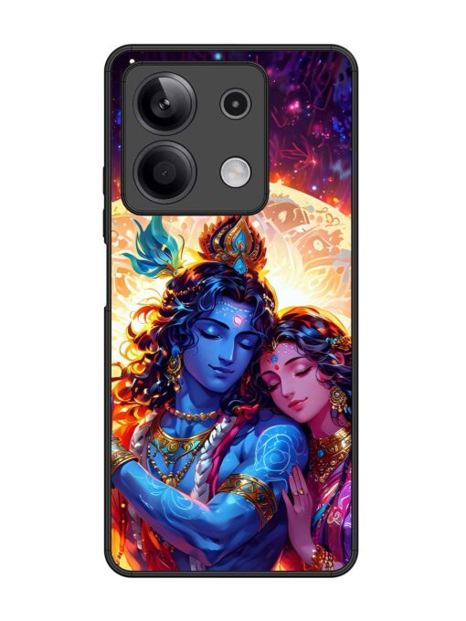 Radha Krishna Art Glossy Metal Phone Cover for Xiaomi Redmi Note 13 (5G)