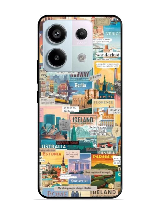 Travel Inspiration Collage Glossy Metal Phone Cover for Xiaomi Redmi Note 13 Pro (5G) Zapvi