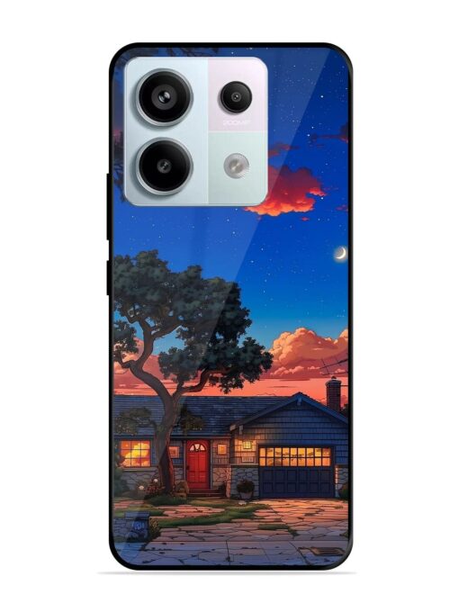 Serene Suburban Twilight Glossy Metal Phone Cover for Xiaomi Redmi Note 13 Pro (5G) Zapvi