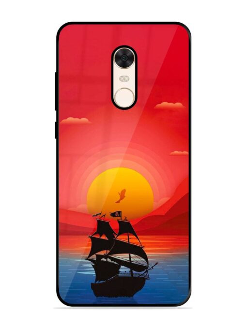 Sunset Sail Glossy Metal Phone Cover for Xiaomi Redmi Note 5 Zapvi