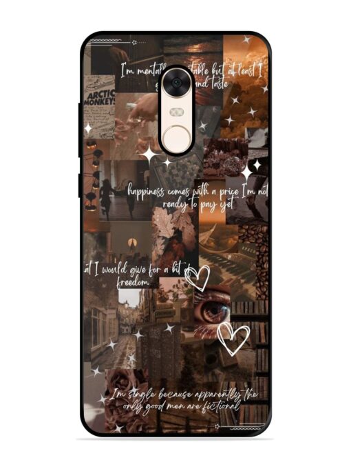 Melancholy Aesthetic Glossy Metal Phone Cover for Xiaomi Redmi Note 5 Zapvi