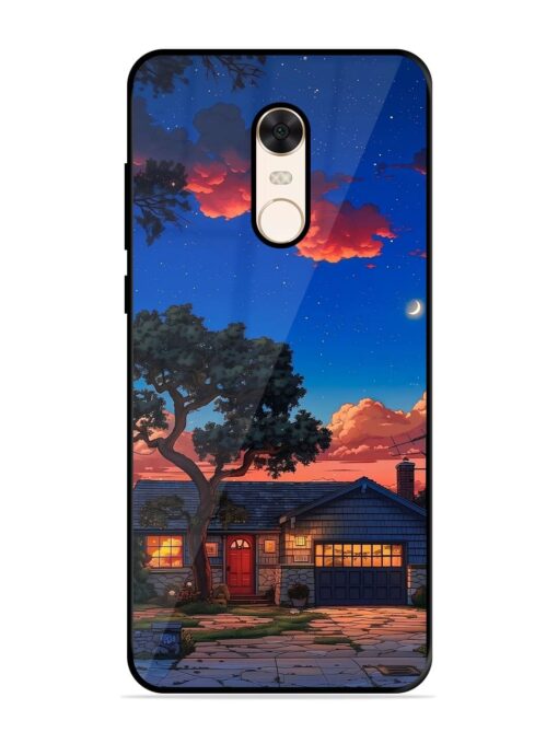 Serene Suburban Twilight Glossy Metal Phone Cover for Xiaomi Redmi Note 5