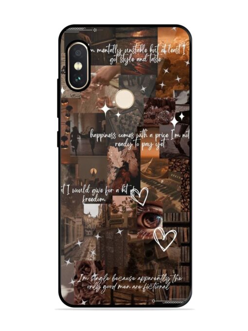 Melancholy Aesthetic Glossy Metal Phone Cover for Xiaomi Redmi Note 5 Pro