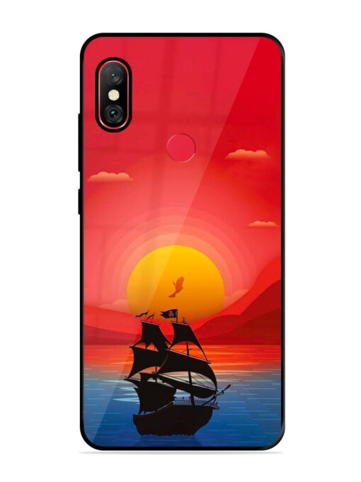 Sunset Sail Glossy Metal Phone Cover for Xiaomi Redmi Note 6 Pro Zapvi