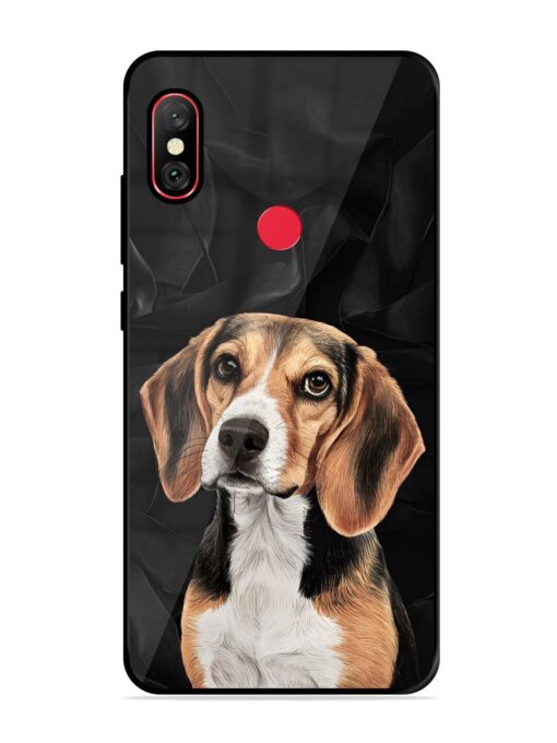 Beagle Portrait Glossy Metal Phone Cover for Xiaomi Redmi Note 6 Pro