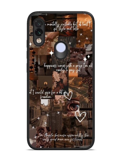 Melancholy Aesthetic Glossy Metal Phone Cover for Xiaomi Redmi Note 7