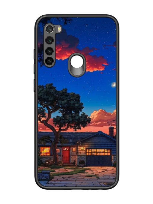 Serene Suburban Twilight Glossy Metal Phone Cover for Xiaomi Redmi Note 8