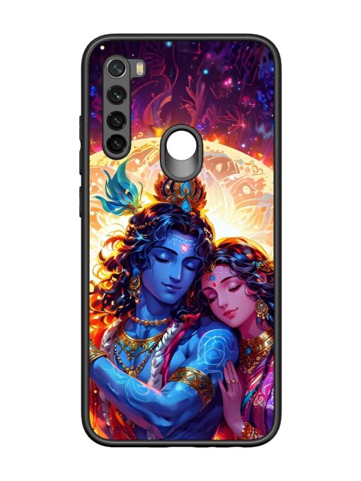 Radha Krishna Art Glossy Metal Phone Cover for Xiaomi Redmi Note 8 Zapvi