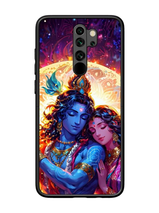 Radha Krishna Art Glossy Metal Phone Cover for Xiaomi Redmi Note 8 Pro