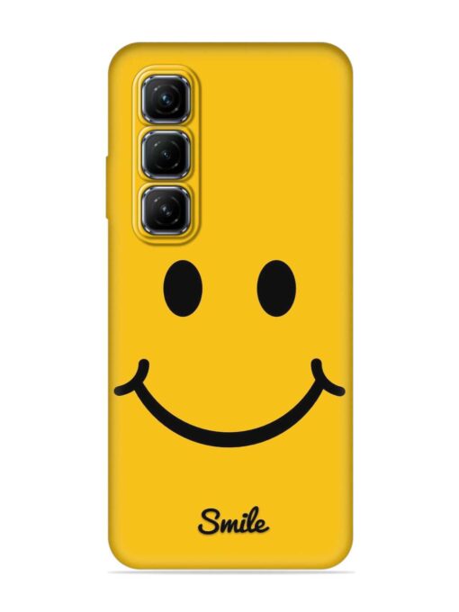 Yellow Smiley Embossed Soft Silicone Case for Infinix Hot 50 (5G)