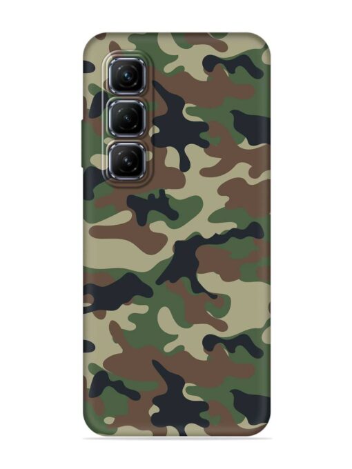 Army Military Camouflage Dark Green Embossed Soft Silicone Case for Infinix Hot 50 (5G) Zapvi