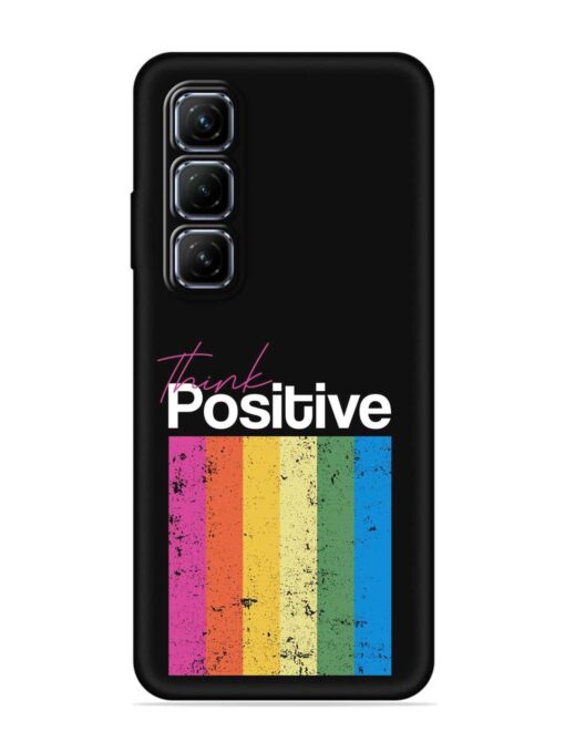 Think Positive Typography Embossed Soft Silicone Case for Infinix Hot 50 (5G) Zapvi