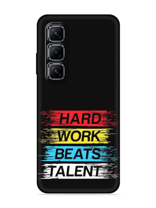 Hard Work Beats Embossed Soft Silicone Case for Infinix Hot 50 (5G)