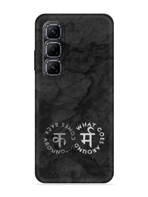 Karma Hindi Word Embossed Soft Silicone Case for Infinix Hot 50 (5G)