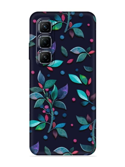 Decorative Watercolor Flower Embossed Soft Silicone Case for Infinix Hot 50 (5G) Zapvi