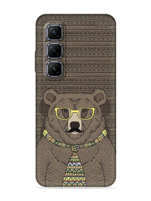 Grizzly Bear Embossed Soft Silicone Case for Infinix Hot 50 (5G)