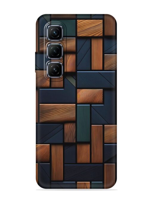 Wooden Background Cubes Embossed Soft Silicone Case for Infinix Hot 50 (5G)