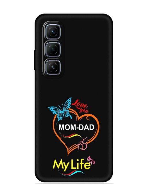 Love You Mom Dad Embossed Soft Silicone Case for Infinix Hot 50 (5G)