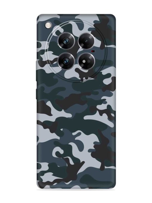 Dark Blue Army Military Art Embossed Soft Silicone Case for Infinix Zero 40 (5G)