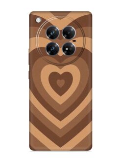 Brown Heart Embossed Soft Silicone Case for Infinix Zero 40 (5G)