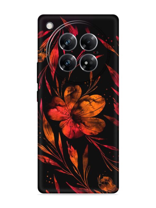 Red Flower Painting Embossed Soft Silicone Case for Infinix Zero 40 (5G) Zapvi