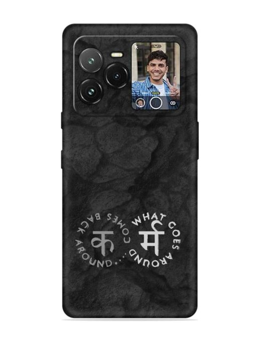 Karma Hindi Word Embossed Soft Silicone Case for Lava Agni 3 (5G)