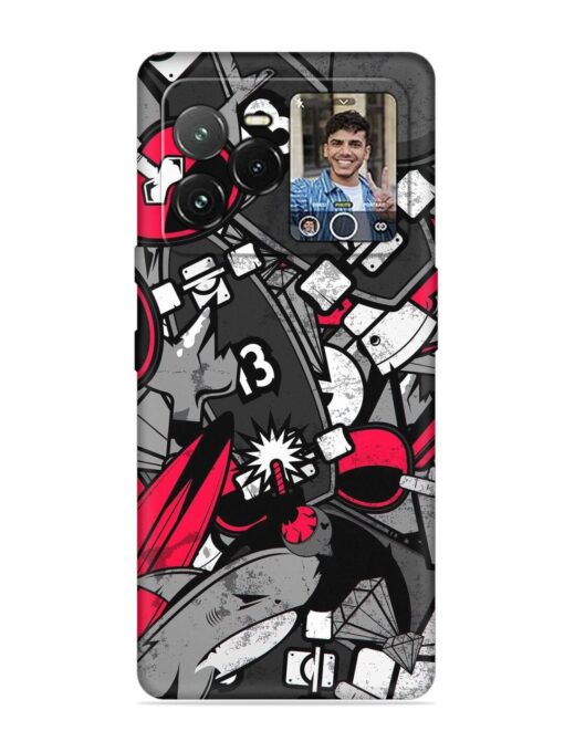 Fictional Doodle Embossed Soft Silicone Case for Lava Agni 3 (5G)