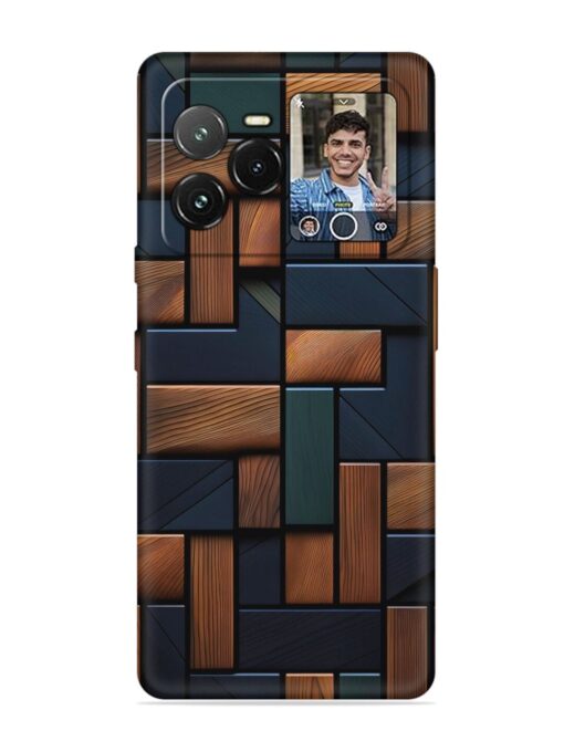 Wooden Background Cubes Embossed Soft Silicone Case for Lava Agni 3 (5G)