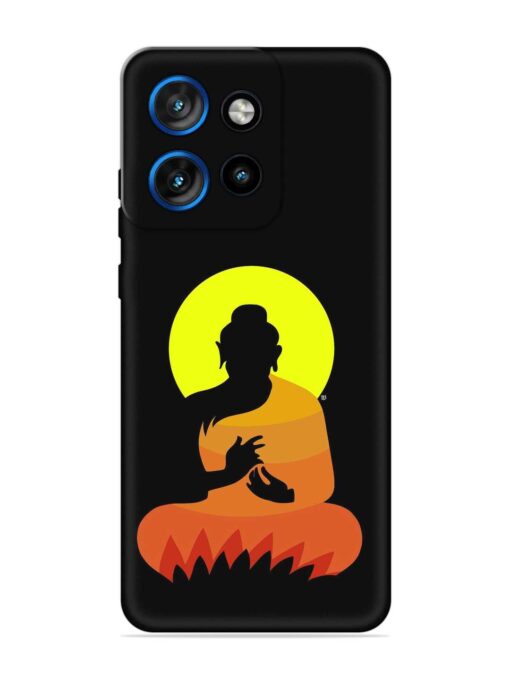 Buddha Art Black Embossed Soft Silicone Case for Motorola Moto Edge 50 Neo (5G)