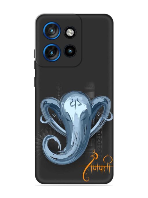 Illustration Lord Ganpati Embossed Soft Silicone Case for Motorola Moto Edge 50 Neo (5G)