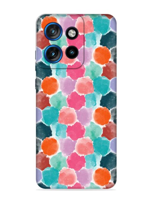 Colorful Seamless Pattern Embossed Soft Silicone Case for Motorola Moto Edge 50 Neo (5G)