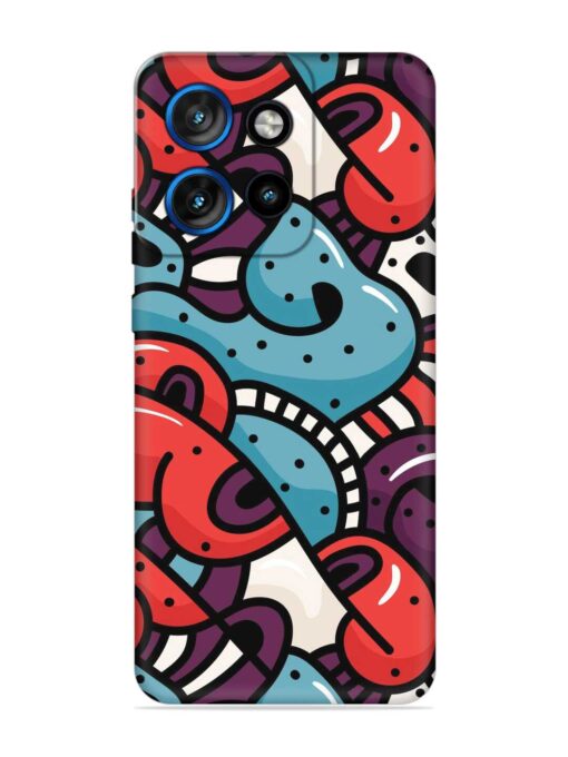 Seamless Backdrop Colorful Embossed Soft Silicone Case for Motorola Moto Edge 50 Neo (5G)