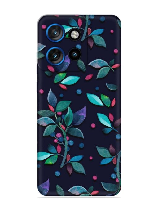 Decorative Watercolor Flower Embossed Soft Silicone Case for Motorola Moto Edge 50 Neo (5G)