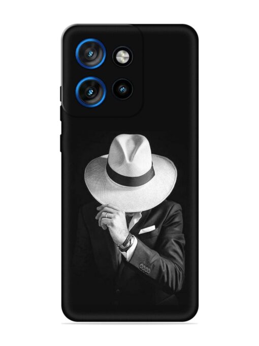 Men Under Hat Embossed Soft Silicone Case for Motorola Moto Edge 50 Neo (5G)