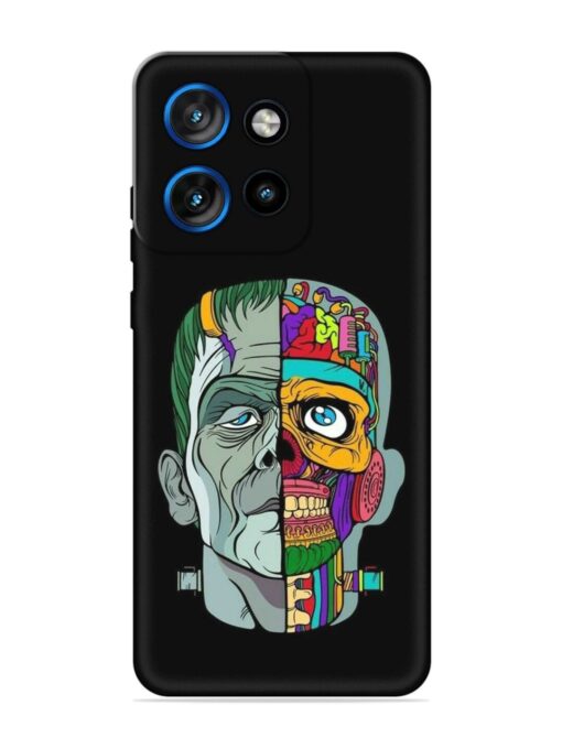 Men Vs Skull Embossed Soft Silicone Case for Motorola Moto Edge 50 Neo (5G)