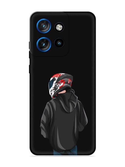 Motorcycle Rider Embossed Soft Silicone Case for Motorola Moto Edge 50 Neo (5G)