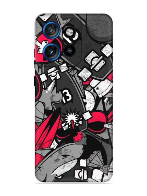 Fictional Doodle Embossed Soft Silicone Case for Motorola Moto Edge 50 Neo (5G)