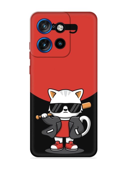 Cool Little Bear Cartoon Embossed Soft Silicone Case for Motorola Moto Edge 50 Neo (5G)