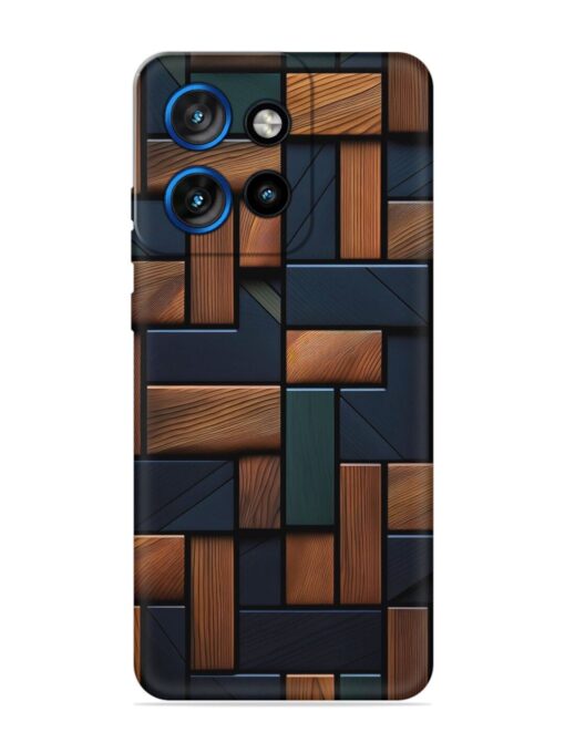 Wooden Background Cubes Embossed Soft Silicone Case for Motorola Moto Edge 50 Neo (5G) Zapvi