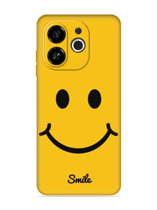 Yellow Smiley Embossed Soft Silicone Case for Tecno Pop 9 (5G) Zapvi