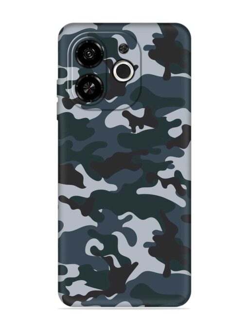 Dark Blue Army Military Art Embossed Soft Silicone Case for Tecno Pop 9 (5G) Zapvi