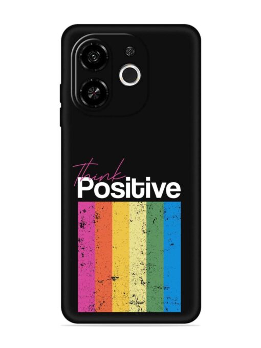 Think Positive Typography Embossed Soft Silicone Case for Tecno Pop 9 (5G)