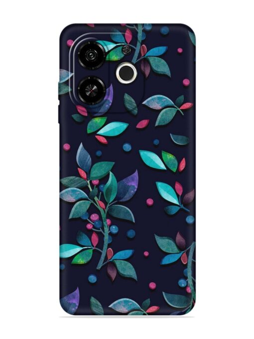 Decorative Watercolor Flower Embossed Soft Silicone Case for Tecno Pop 9 (5G)