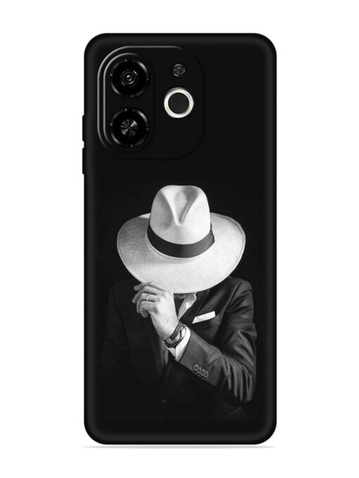 Men Under Hat Embossed Soft Silicone Case for Tecno Pop 9 (5G)